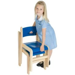 Primary Wooden Stacking Chairs (Pack Of 2) -Sico Store 005880