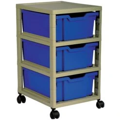 GratStack Single Column Unit With 3 Deep Trays