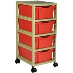 GratStack Single Column Unit With 4 Deep Trays