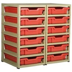 GratStack 2 Column Unit With 12 Shallow Trays