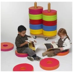 24 Donut Floor Cushions & Trolley 5 24 Donut Floor Cushions & Trolley -Sico Store 020969