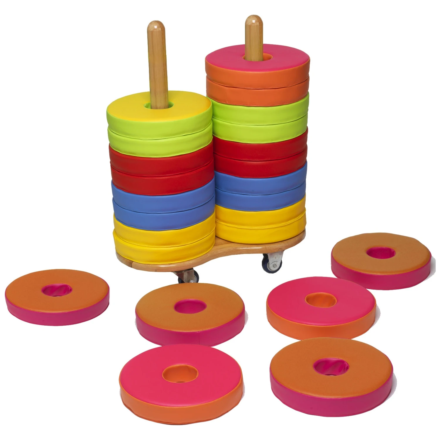 24 Donut Floor Cushions & Trolley 1 24 Donut Floor Cushions & Trolley
