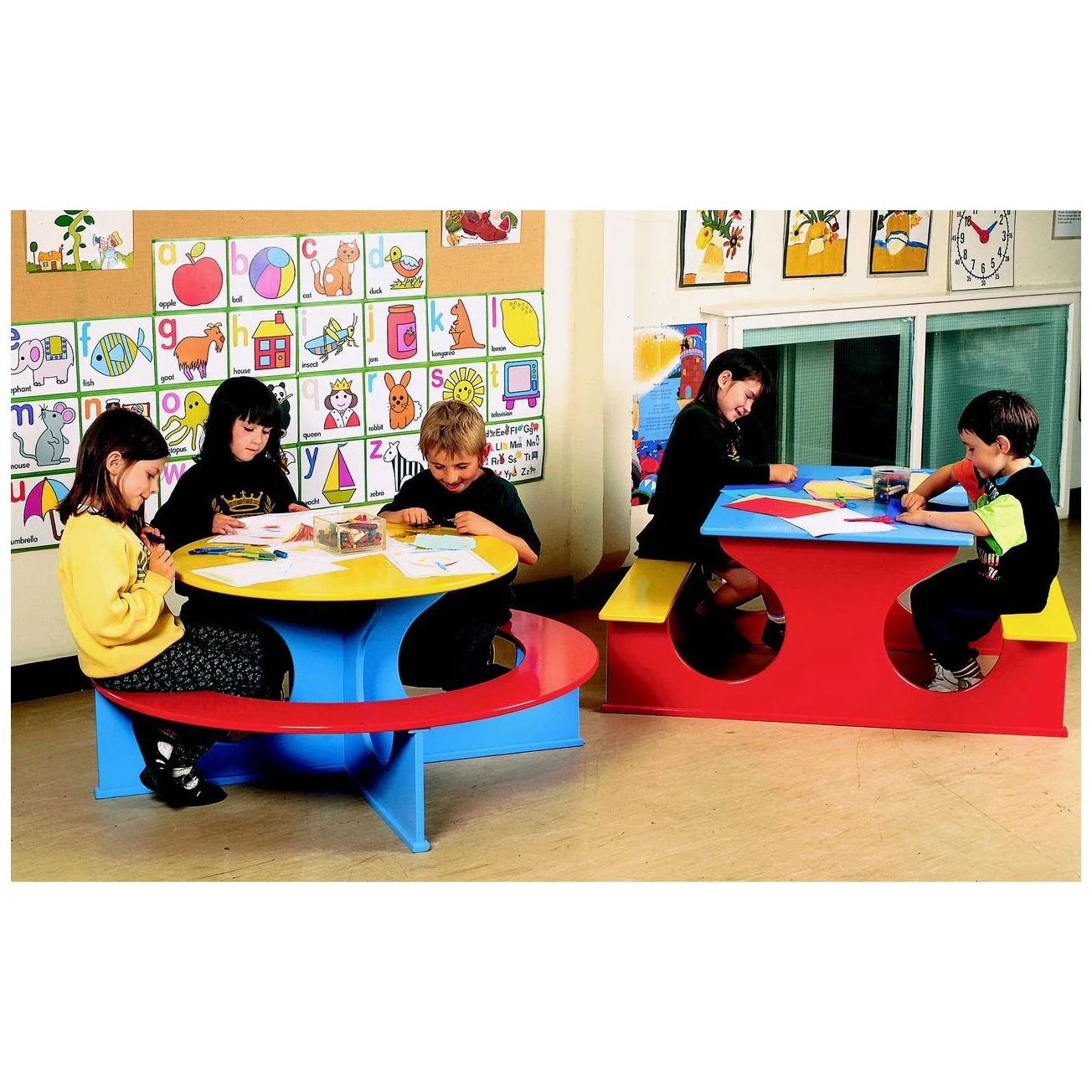 Rectangular Rainbow Bench Table 2 Rectangular Rainbow Bench Table - Image 2