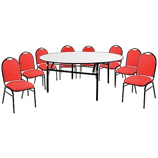 6ft Round Soft Top Table & 8 Grosvenor Chairs 2 6ft Round Soft Top Table & 8 Grosvenor Chairs - Image 2