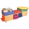 Mobile Kinder Seat Tray & Activity Storage Unit