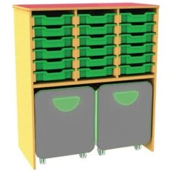 Funky 18 Tray Storage Unit With Docking Space