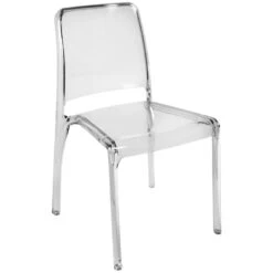 Pure Transparent Cafe Chair In Clear Finish