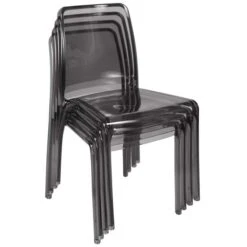 Pure Transparent Cafe Chair In Smoked Finish -Sico Store 042266