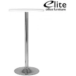 Elite Round Bar Table Chrome Trumpet Base