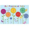 Flowers Playground Rules School Sign