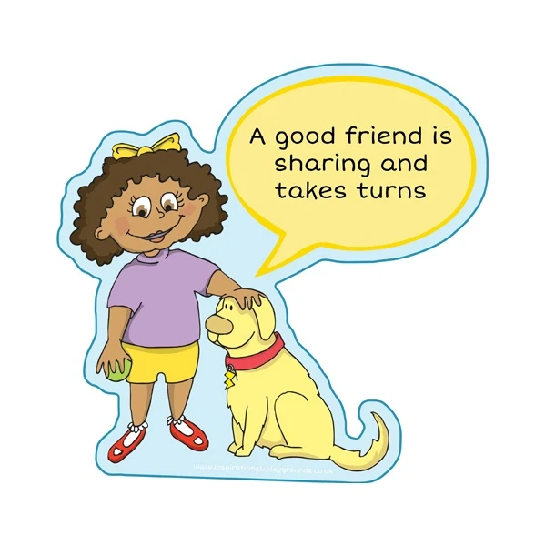 Good Friend Sharing And Taking Turns School Sign 1 Good Friend Sharing And Taking Turns School Sign