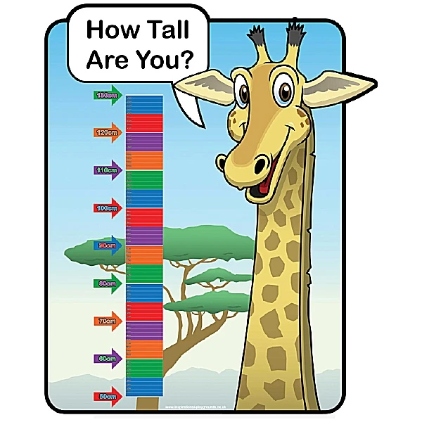Giraffe Height Chart Sign 1 Giraffe Height Chart Sign