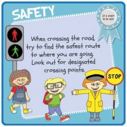 Childrens's Road Crossing Safety Sign