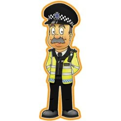 People At Work Policeman Sign