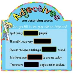 Literacy Basics Adjectives Chalkboards