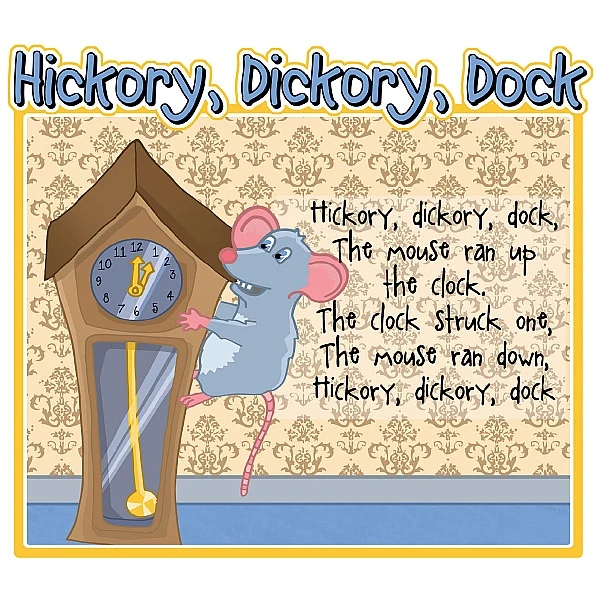 Hickory Dickory Dock Nursery Rhymes Signs 1 Hickory Dickory Dock Nursery Rhymes Signs