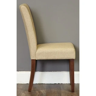 Fernhurst Solid Walnut Upholstered Dining Chairs (Pair) 2 Fernhurst Solid Walnut Upholstered Dining Chairs (Pair) - Image 2