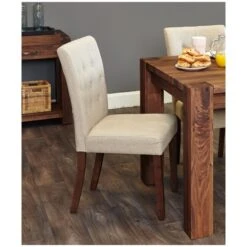 Fernhurst Solid Walnut Upholstered Dining Chairs (Pair)