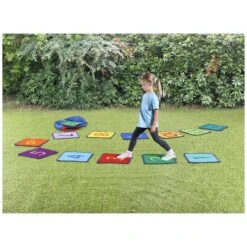 Rainbow Numbers Outdoor Play Mini Mat Squares