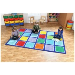 Rainbow Rectangle Placement Carpet