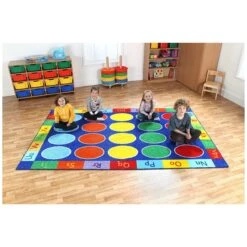 Rainbow ABC Rectangle Placement Carpet