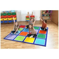 Rainbow Square Placement Carpet