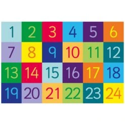 Rainbow 1-24 Numbers Carpet -Sico Store 076461