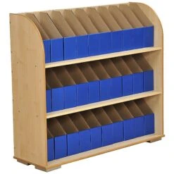 3 Shelf A4 Maple Bookcase