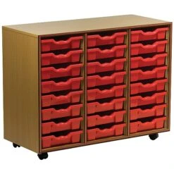 Essentials Mobile 24 Tray Storage Unit
