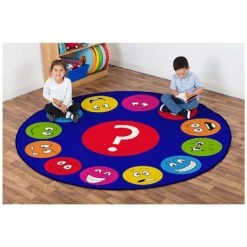 Emotions Faces Interactive Circular Carpet