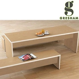 Gresham Deck Edged Table And Bench Set 1 Gresham Deck Edged Table And Bench Set