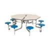 8 Seat Octagonal Mobile Folding Table
