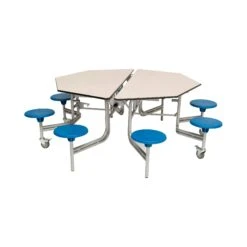 8 Seat Octagonal Mobile Folding Table