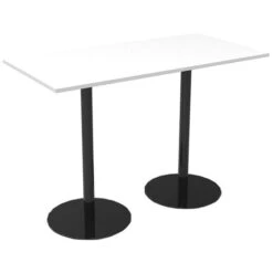 Komac Reef Rectangular Poseur Table With Round Base -Sico Store 094532