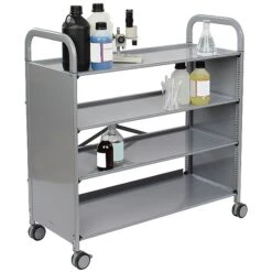 Gratnells Callero Plus 4 Shelf Flat Trolley