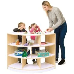 Alps Open Back 3 Shelf Curved Classroom Bookcase 5 Alps Open Back 3 Shelf Curved Classroom Bookcase -Sico Store 098455