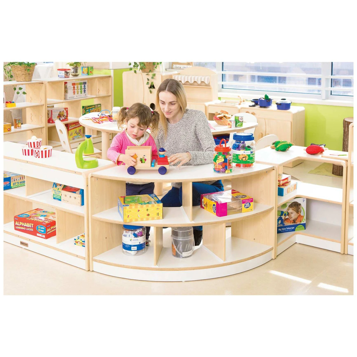 Alps Open Back 2 Shelf Curved Classroom Bookcase 4 Alps Open Back 2 Shelf Curved Classroom Bookcase - Image 4