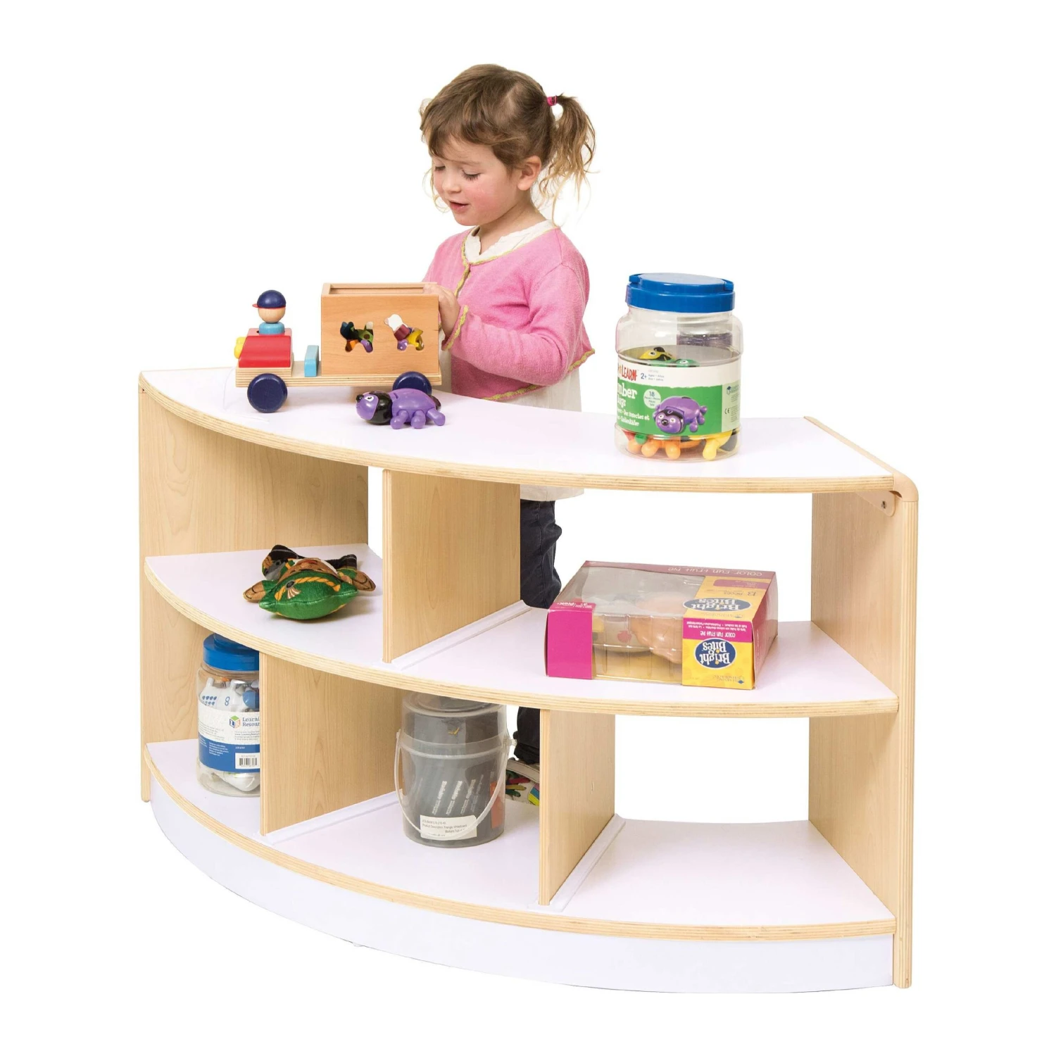 Alps Open Back 2 Shelf Curved Classroom Bookcase 3 Alps Open Back 2 Shelf Curved Classroom Bookcase - Image 3
