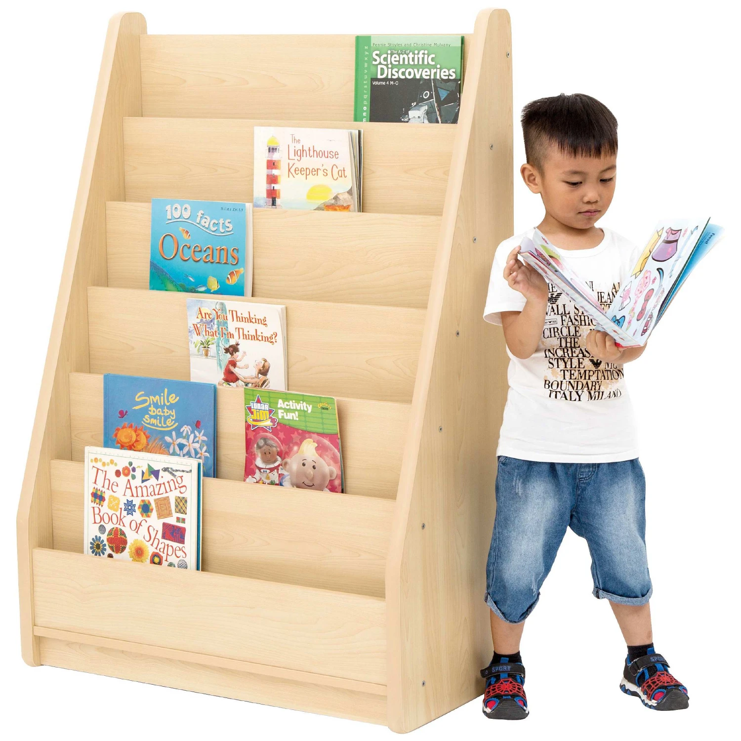 Elegant Tall Classroom Book Storage Unit 2 Elegant Tall Classroom Book Storage Unit - Image 2