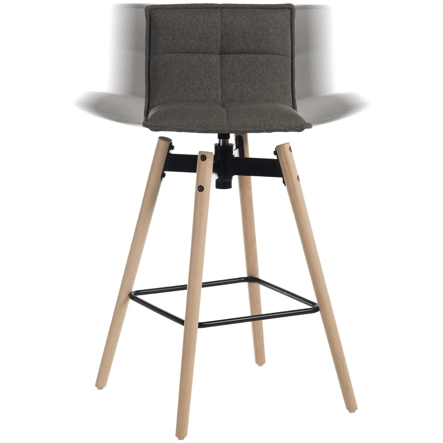 Light Wood Spin Bar Stool 4 Light Wood Spin Bar Stool - Image 4