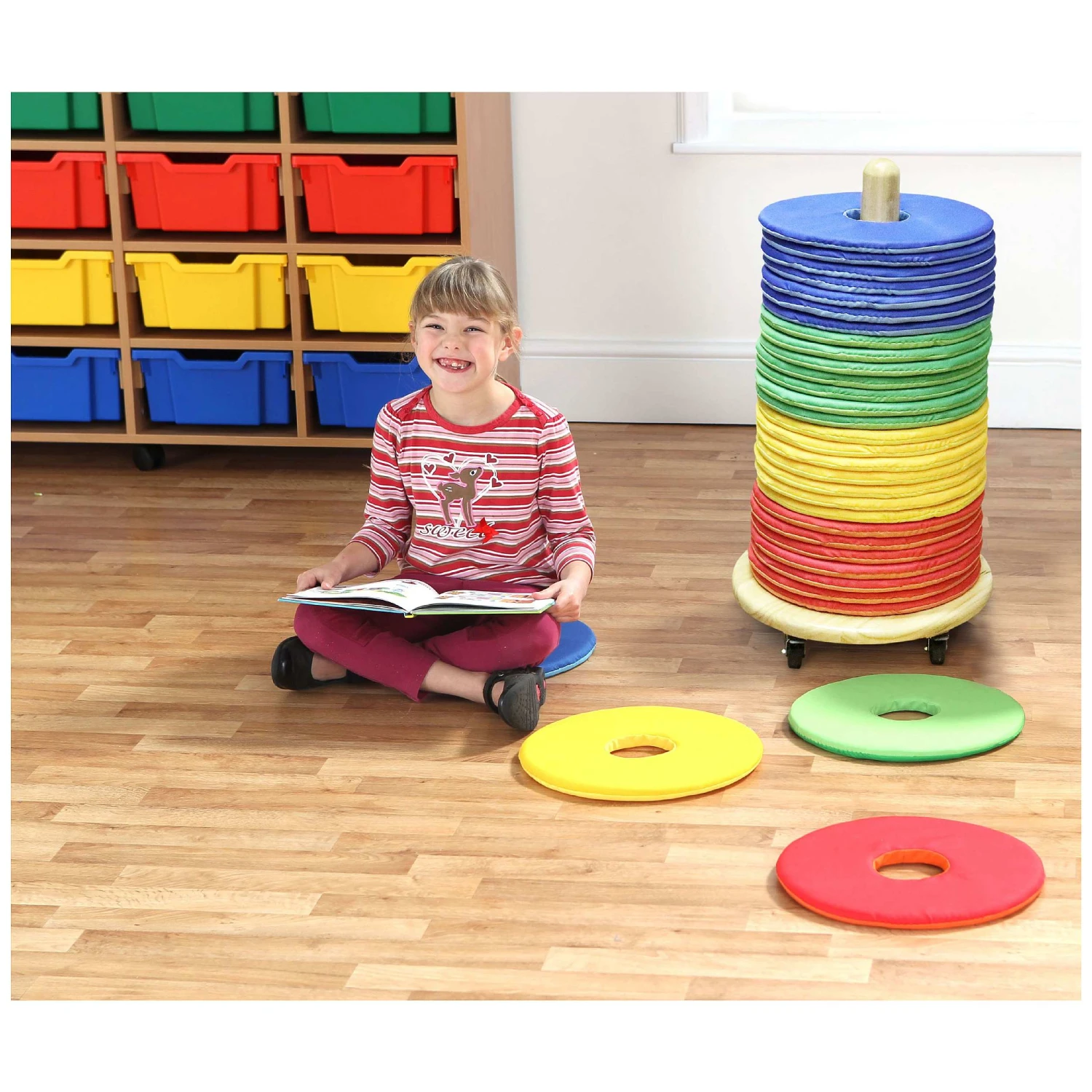32 Rainbow Circular Cushions With Donut Trolley 3 32 Rainbow Circular Cushions With Donut Trolley - Image 3