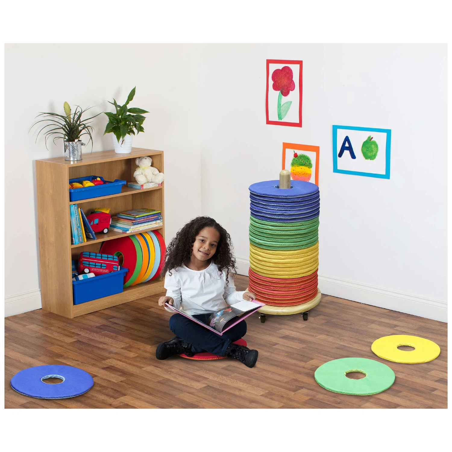 32 Rainbow Circular Cushions With Donut Trolley 2 32 Rainbow Circular Cushions With Donut Trolley - Image 2