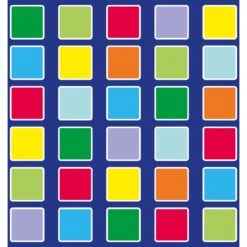 Rainbow Squares Large Square Placement Carpet -Sico Store 111664