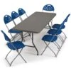Rectangular Folding Table & 8 Chair Bundle Deal
