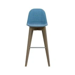 Gresham LC11 Wooden 4 Leg Tall Upholstered Stool