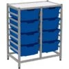 Gratnells Dynamis Collection Deep Tray 2 Column Storage Trolley