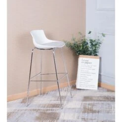 Brooklyn White Bar Stool -Sico Store 115122