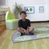 Natural World Semi-Circle Placement Carpet