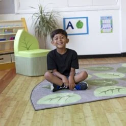 Natural World Semi-Circle Placement Carpet